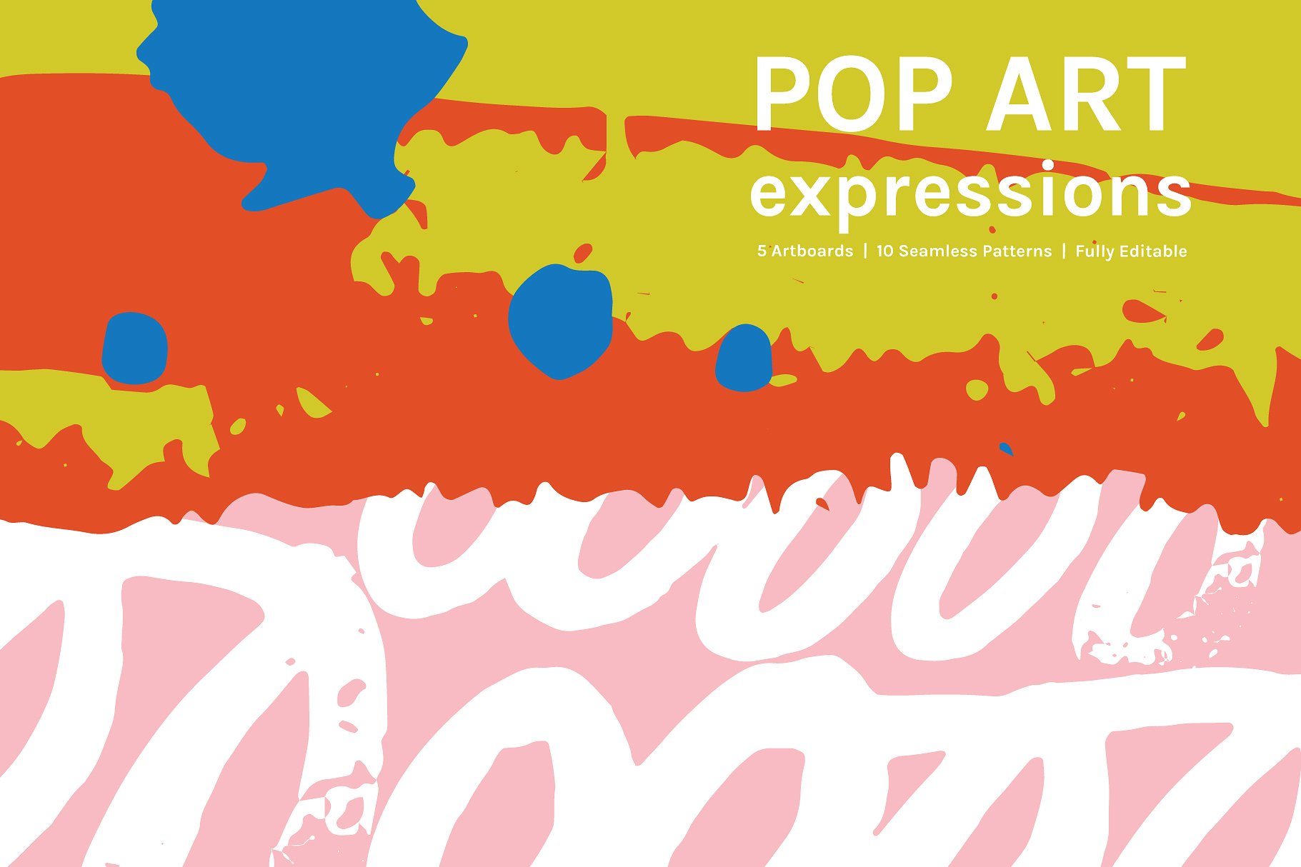 流行艺术图案背景 Pop Art Expressions | Patterns设计素材模板