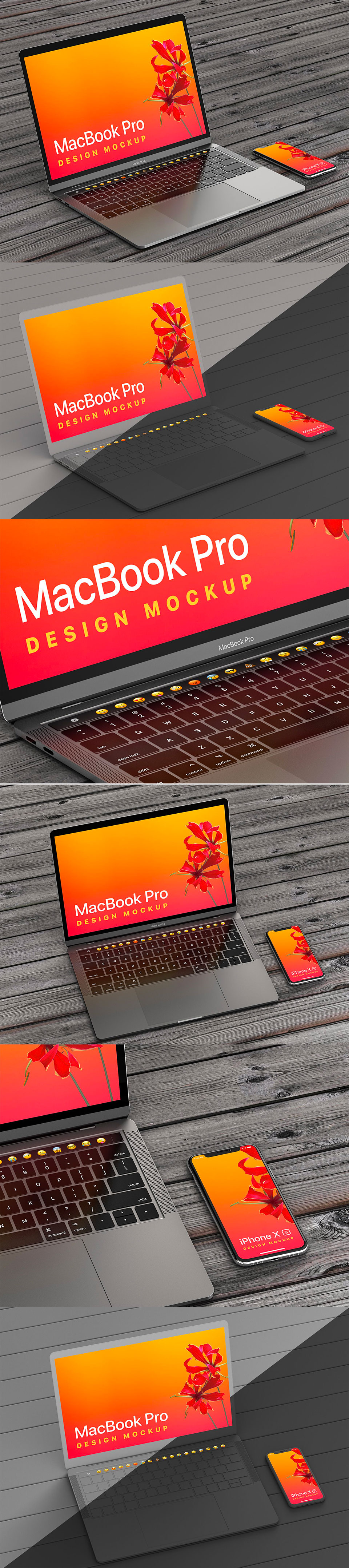 新鲜的 MacBook Pro & iPhone XS 手机和网页界面UI 设计展示样机下载 [PSD,1.08GB]设计素材模板