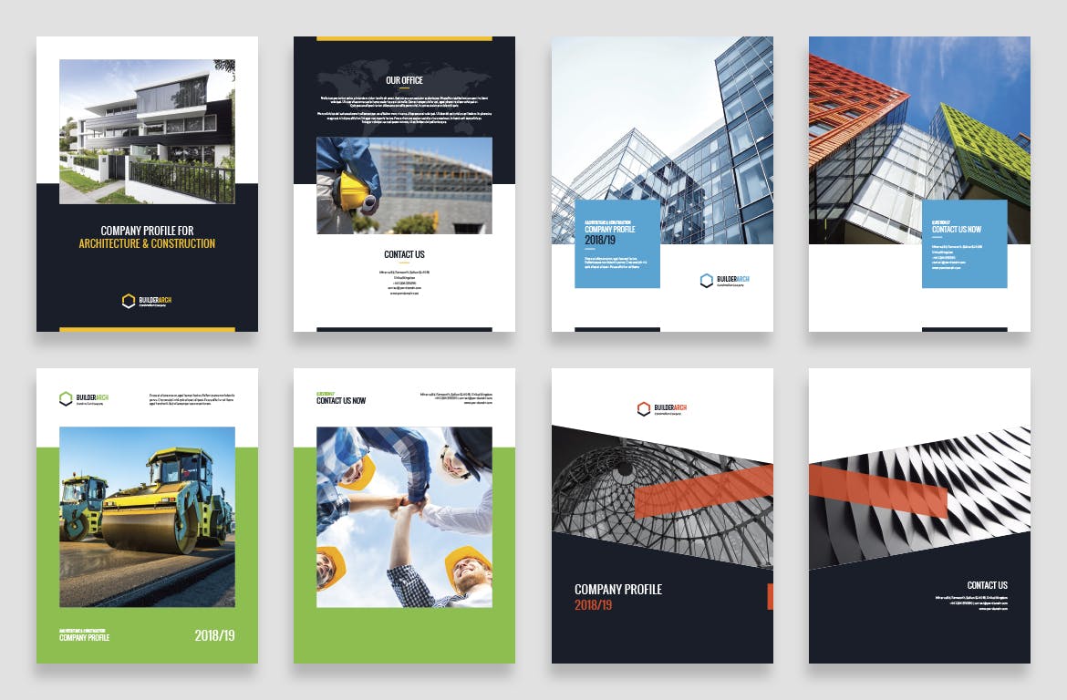 建筑公司电子书画册设计模板 BuilderArch – eBook Company Profile设计素材模板