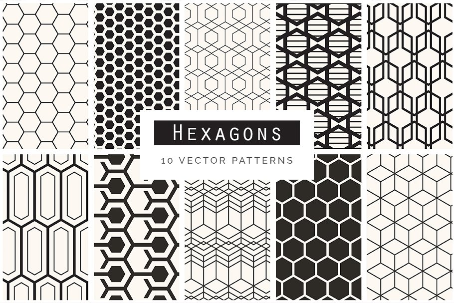 Geometric Pattern Collection - 1 几何图形风格的背景纹理素材 设计素材模板