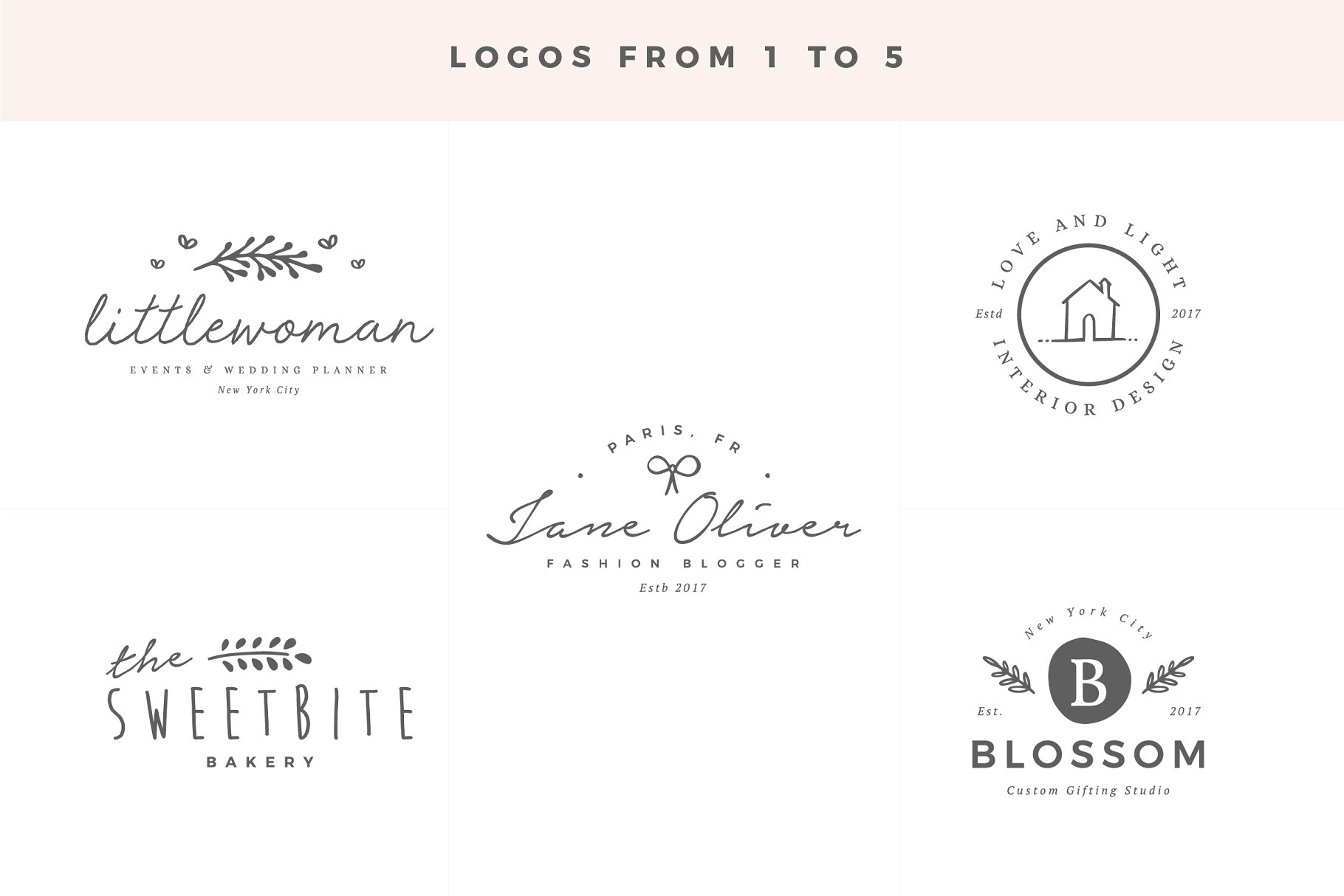 logo素材商标设计模板 Delicate Logos – Volume 02设计素材模板