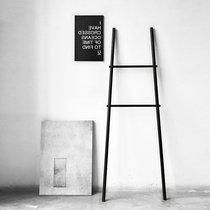 Nordic Minimalist Iron Art Towel Rack Ladder Floor Type Bath Towel Rack Free of perforated toilet pinned clothes hanger