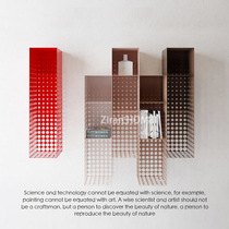 Modern Minimalist Designer Red Blue Grey White Wall Hanging Rack Cabinet Desktop CD Rack Wall Bookshelf Metal