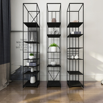 Nordic Iron Art Shelf Simple Living Room Decoration Ground Floor Multilayer Mesh Red Containing Shelf Modern Minima Show Bookshelves