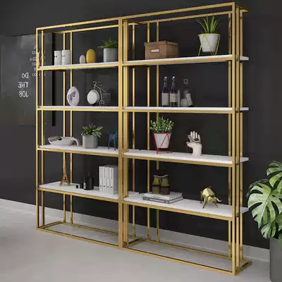 Nordic gold wrought iron shelf floor shelf creative shelf multi-layer storage shelf simple display rack