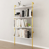 Nordic Iron Art Bookshelves Landing Shelf Multilayer Book Room Dining Room Dining Room Background Wall Shelf Wall-mounted Wall Decoration