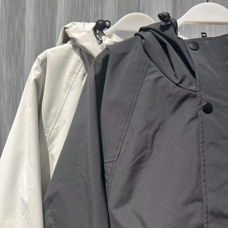 6.8 Couple's Style Embroidered Hooded Windbreaker Jacket