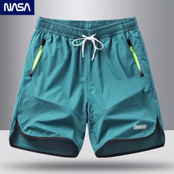 Nasa Summer Thin Five-Point Shorts for Men, Quick-Drying Breathable Ice Silk Shorts, New Casual Loose Running Sports Shorts