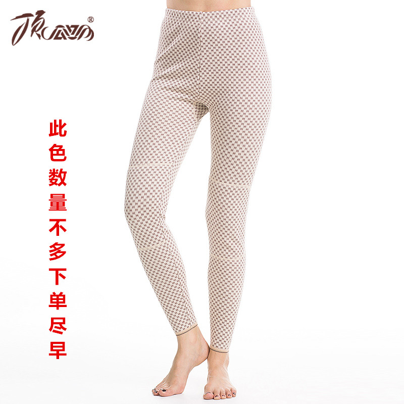 Lên trên dưa màu bông dày cộng với nhung đai quần dài đến đầu gối mùa thu mens đầu và womens tinh khiết bông kéo xuống xà cạp ấm.