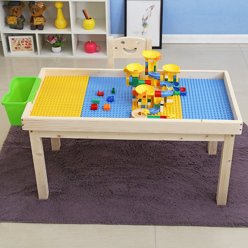 Solid wood children's sand table table game table early education puzzle table play sand building blocks table toy storage table