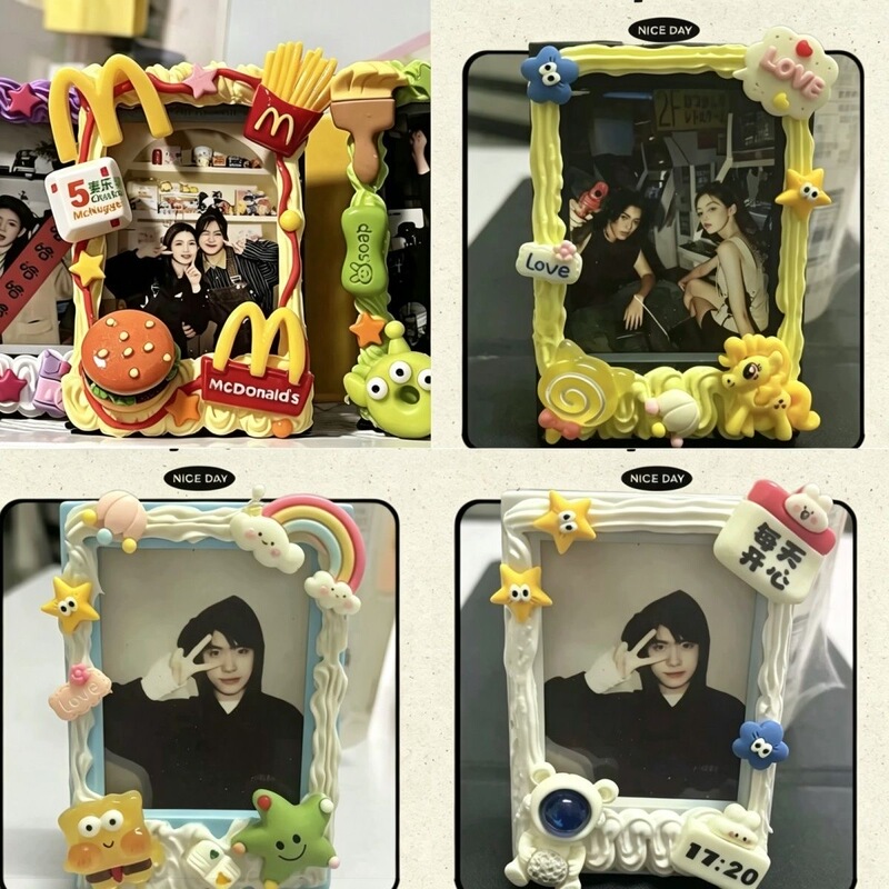 Cream Glue DIY Photo Frame Polaroid Couple's Qixi Gift 3inch Photos Handmade Custom Creative Gift for Girls