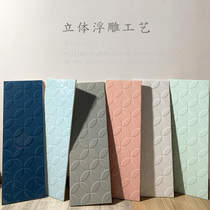 Nordic macaron mint green 20*60 wall tiles three-dimensional relief flower piece glazed tile kitchen balcony toilet