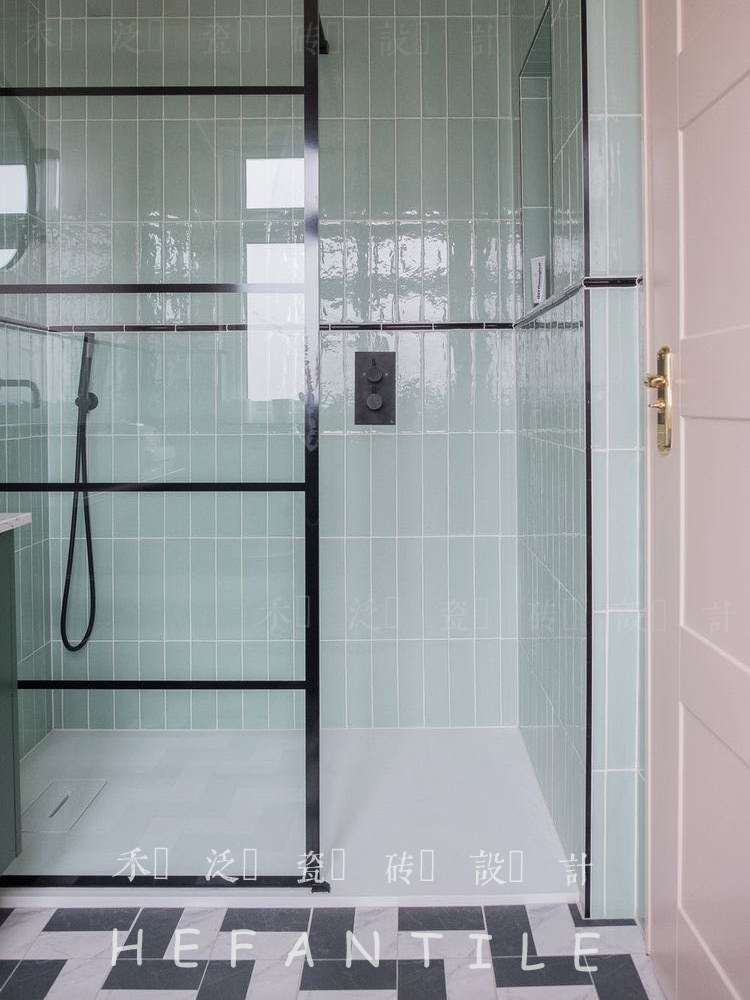 Wo Pan Nordic Net Red Bathrooms Small white brick Wavy Rugged Kitchen Wall Brick Makeup Room Toilet Tile Fake Line Brick