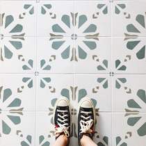 Nordic modern Net red hipster light green tiles 200 balcony kitchen bathroom wall tiles non-slip tiles