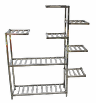 Thickened All Stainless Steel Orchid Rack Double Row Adjustment Flower Racks Balcony Indoor Outdoor Multilayer Floor Style Customizable
