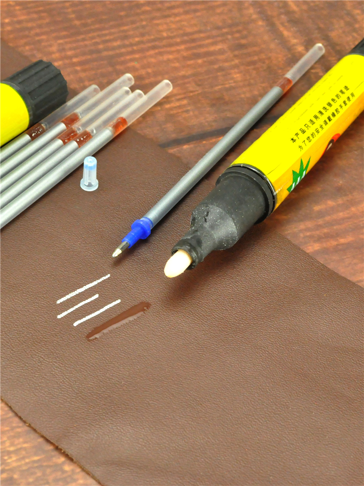 Front Plume Leather Tool Chrome Tannic Leather Dash DIY Mercury Refill Remember Pen Upscale Wash Pen Suit