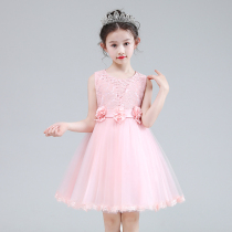 Hong Kong girls summer clothing dress dress 2022 new trendy baby gown Summer Childrens thin Ocean Princess skirt