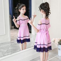 Korean girls dress 2021 new summer sundress big boy summer super foreign little girl princess dress