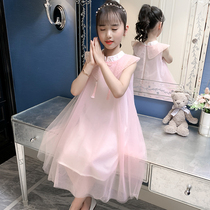Girls dress for dress and summer clothes 2022 new ethnic wind CUHK Scout Princess Superfairy Skirt Child Hanfu Gown Dress dress