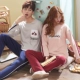 Bộ đồ ngủ đôi mùa xuân và mùa thu cho nam và nữ bộ phận mỏng pijama nam