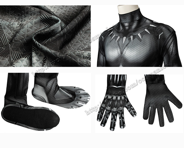 Marvel Black Panther T'Challa Wakanda King Jumpsuit Mask Cosplay