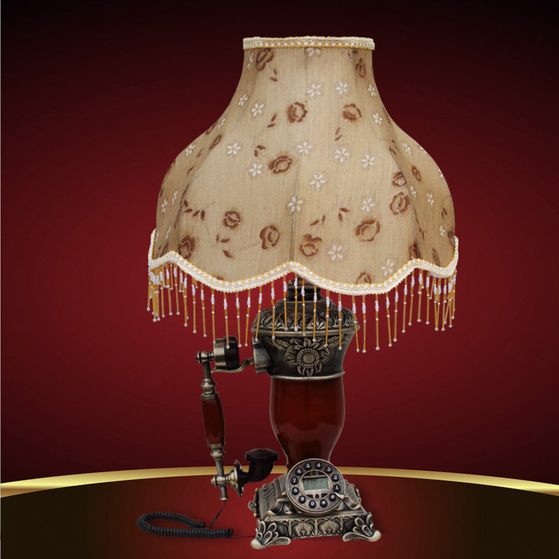 Dickdenton Dickdenton European style retro creative living room bedroom lamp Craft gift decoration Telephone All