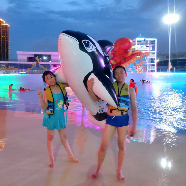 Water inflatable seat riding skyscrapers Blue Whale Black Whale surfing on a child amusement park Shark Inflatable Toy