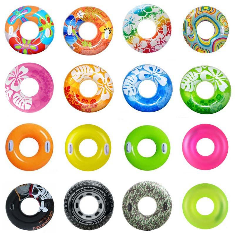 Adult swimming ring water inflatable doughnut thickened male and female large fat man with handle swimming ring life-saving floating ring