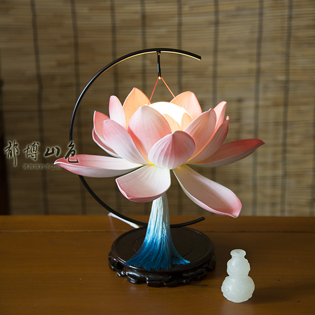 Lotus Ancient Fantastic Night Light Plug usb Chinese Table Lamp for Buddha Ching Ming to take pictures of night atmosphere of the basefriend present