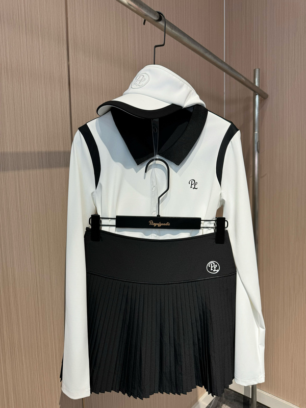 Golf Clothing for Women, Korean Style Slimming Long-Sleeve Golf Dress Set, Women's Golf Wear, Tennis Wear Golf Clothing for Women, Korean Style Slimming Long-Sleeve Golf Dress Set, Women's Golf Wear, Tennis Wear