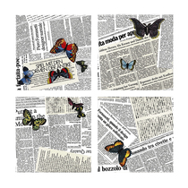 Nostalgia Newspaper Sticker Nordic Retro Creative Hand Ledger Decoration DIY Personality English Magazine Material Wall Stickler