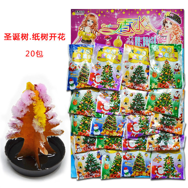 Christmas Gift Toy Educational Colorful Paper Tree Flowering Christmas Tree Magic Tree Wishing Tree