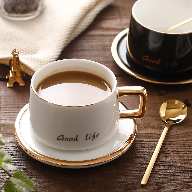 Eurostyle Coffee Cup Dish Suit Home Minima Afternoon Tea Flower Teacup Tea Cup Ceramic Coffee Cup With Spoon Gift Box Dress
