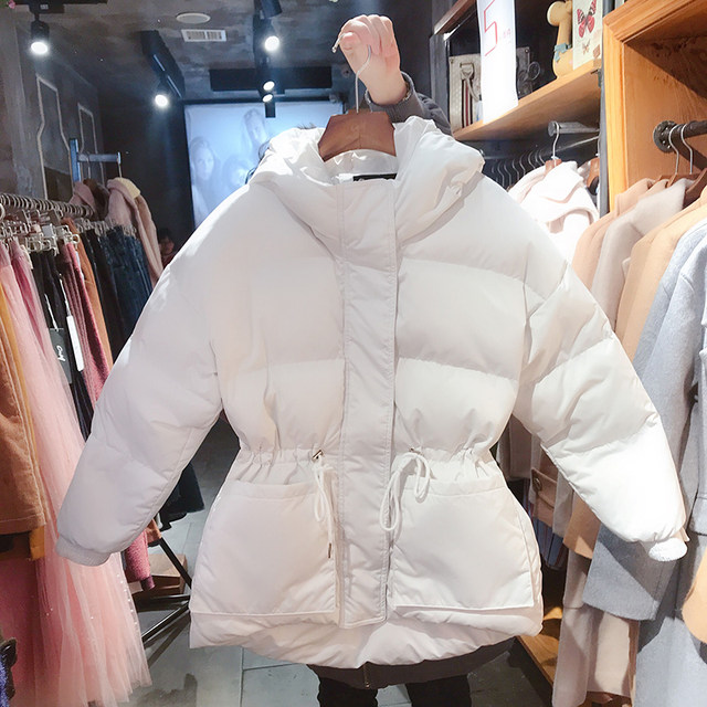 2023 New Down Jacket ແມ່ຍິງສັ້ນແບບເກົາຫຼີ Bread Jacket Waist Thickened Hooded Slimming Loose Winter Fashion