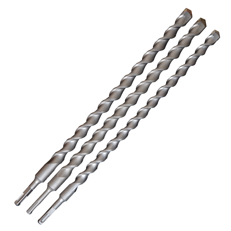 21-Lengthened impact drill bit 500mm round handle for punching round head alloy square handle four pit concrete electric hammer drill drill