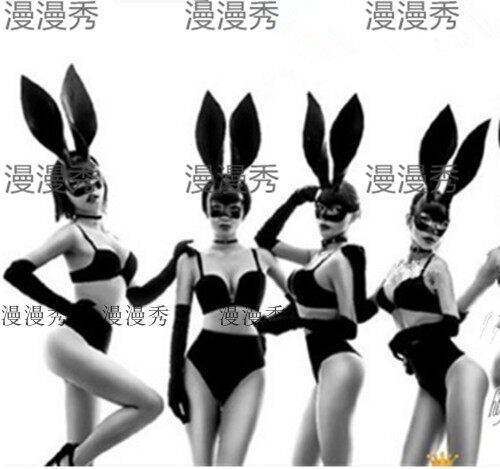 Boy Girl Rabbit Ears Girl Mask Bar GOGO Play Out Clothing DS Rabbit Mask Big Ears Stage Costume