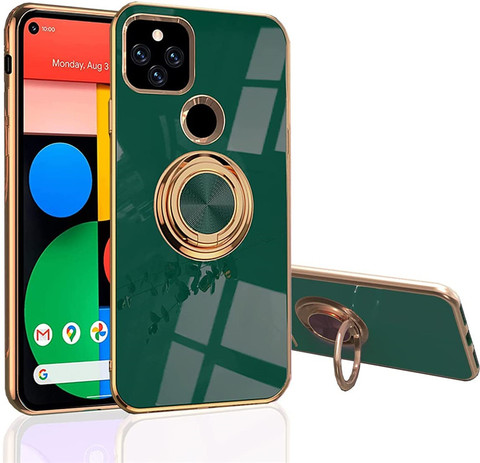 Dark green — Stylish Chic Electroplated Slim Fit Magnetic Finger Ring Kickstand 7, 7 Pro, 6, 6 Pro Google Pixel Phone Case