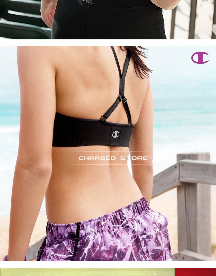 Spot! Phiên bản Mỹ chính hãng Champion Sports Bra chống sốc hỗ trợ chạy đồ lót thể thao thoáng khí áo ngực tập gym