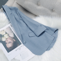 Sunny Zero Tian Silk Twist Suit Jacket Woman Thin Section Summer 2022 New Design Sense Little Crowdsuit Little Guy