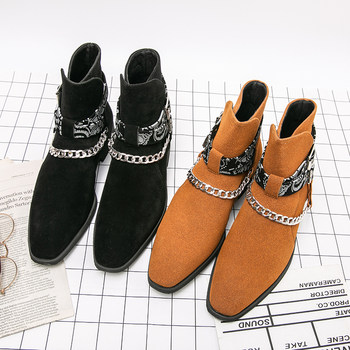 New high-top shoes for men, autumn and winter british style martin boots, men's fashionable business short boots, men's casual chelsea boots