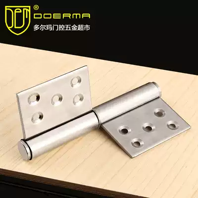 Zhenguan 5 inch detachable fire room door stainless steel flag-shaped hinge powder room wooden door folding fire door hinge