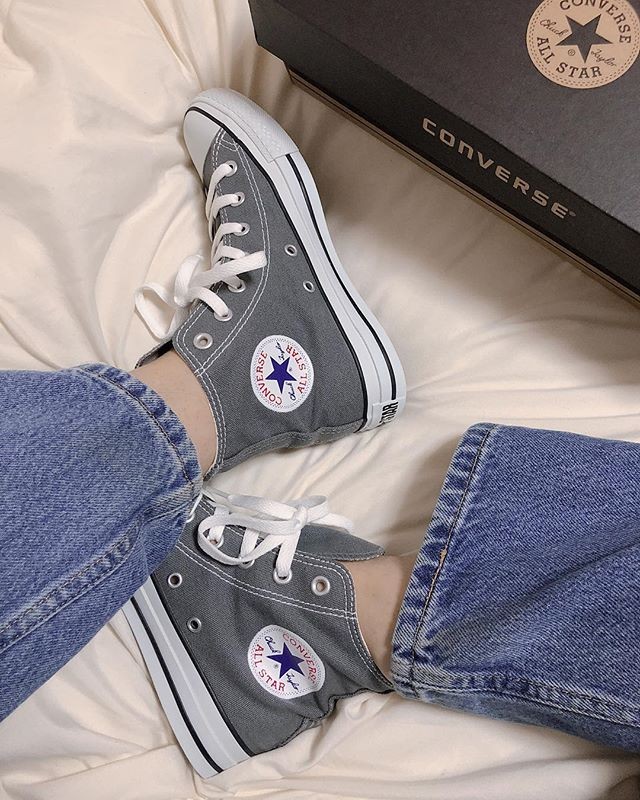 Domestic Spot Day Version Pear Blossom Grey Country now Converse Converse Converse High Help Low Sail Cloth Shoes Base-Taobao
