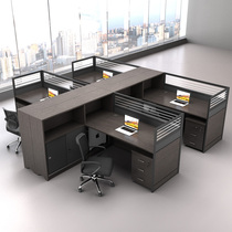 Screen partition desk 3 6-person desk and chair combination office office desk financial desk company staff station