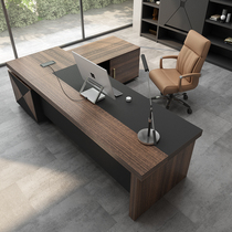 Office desk and chair combination boss desk large class desk supervisor general manager desk Guangzhou office furniture fashion atmosphere