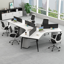 Staff office desk and chair combination 36-person office furniture simple modern screen card holder staff computer desk
