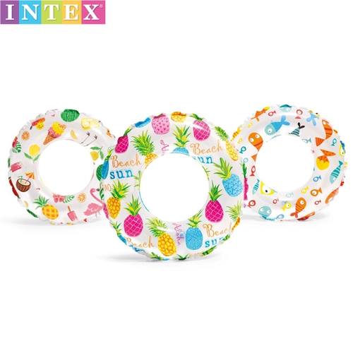 Intex, оригинальный плавательный круг, 5-10 лет, диаметр 61мм, 61см