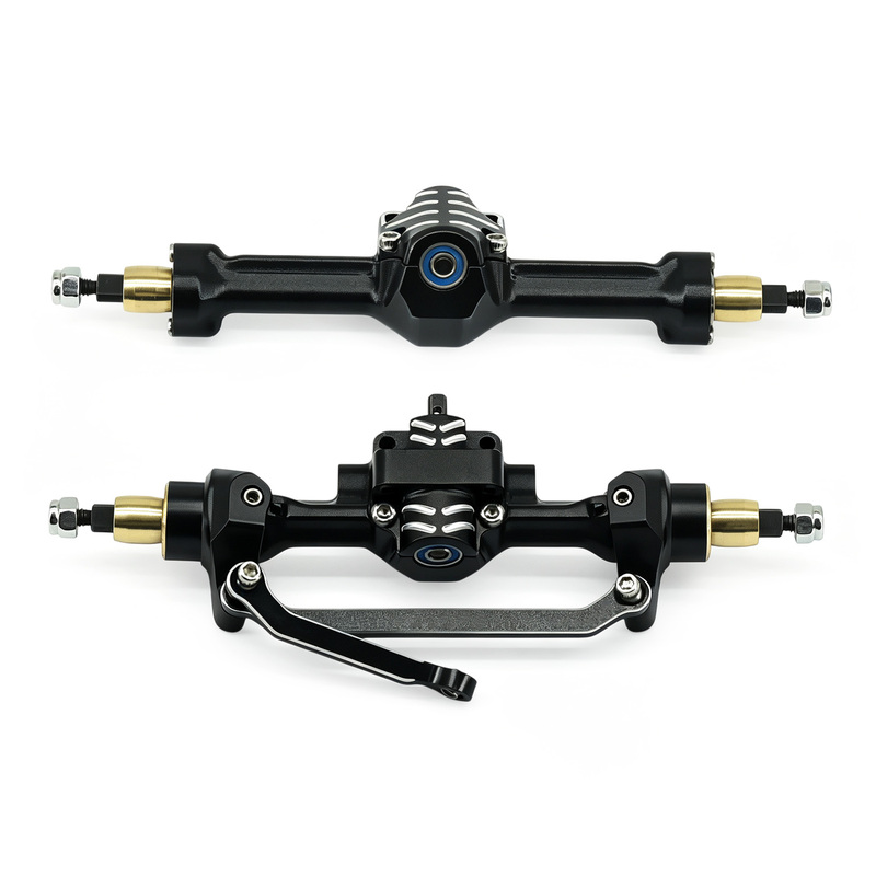 Scx30 Aluminum Alloy Front Axle + Rear Axle +5Mm Assembly Including Steering Cup, Steering Rod, Gear Bearing +5Mm Cvd
