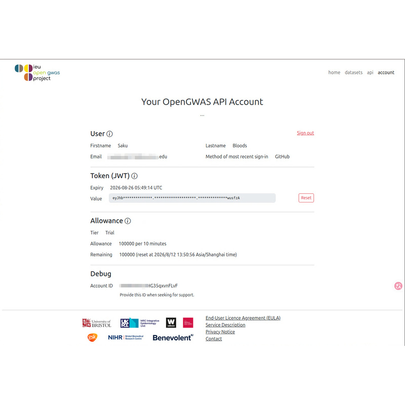 Api Token for the Opengwas Website Api Token for the Opengwas Website