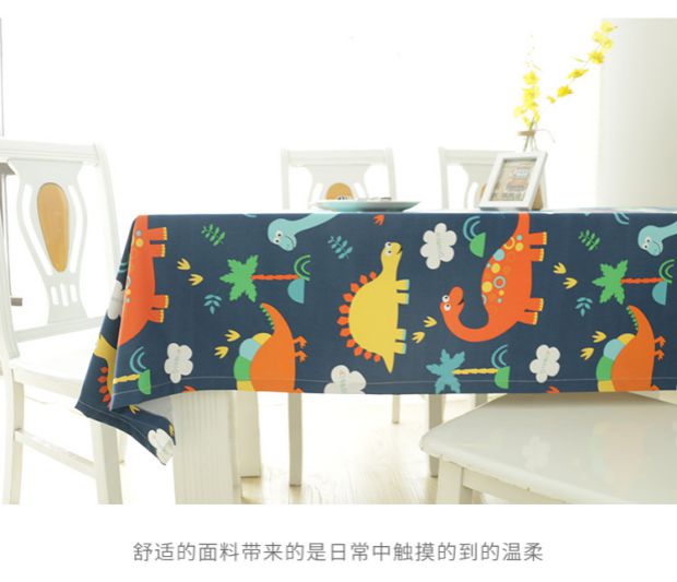 Phim hoạt hình văn học khăn trải bàn bằng vải cotton và vải lanh nhỏ tươi hiện đại cá tính vải bàn Châu Âu bàn cà phê vải dày hình chữ nhật - Khăn trải bàn khăn trải bàn trà