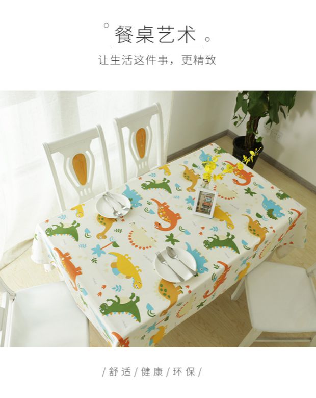 Phim hoạt hình văn học khăn trải bàn bằng vải cotton và vải lanh nhỏ tươi hiện đại cá tính vải bàn Châu Âu bàn cà phê vải dày hình chữ nhật - Khăn trải bàn khăn trải bàn trà